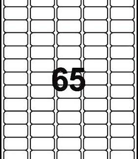 Lasertarra, Avery L7651-25, 38.1x21.2/1625, 65 tarraa/arkki, 25 arkkia/pkt