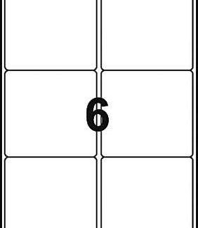 Lasertarra, Avery L7166-100, 99.1x93.1/600, 6 tarraa/arkki, 100 arkkia/pkt