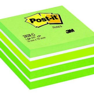 Viestilappukuutio, Post-It 2028, 76x76mm, vihreät pastellit