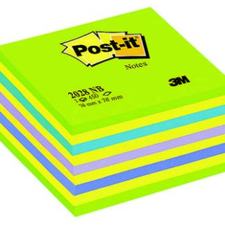 Viestilappukuutio, Post-It 2028, 76x76mm, neonvihreät