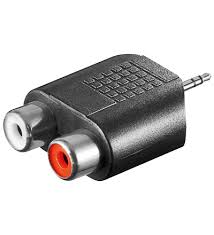 Adapteri, 3.5mm - RCA, musta