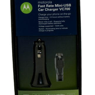 X Matkapuhelimen autolaturi, Motorola Car Charger VC700, Mini-USB(POISTUNUT)