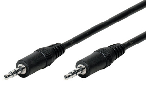 Audiokaapeli, 3.5mm uros/uros, 1.5m, musta