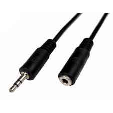 Audiokaapeli, Stereo jatkokaapeli M/F, 3.5mm liittimet, 5m, musta