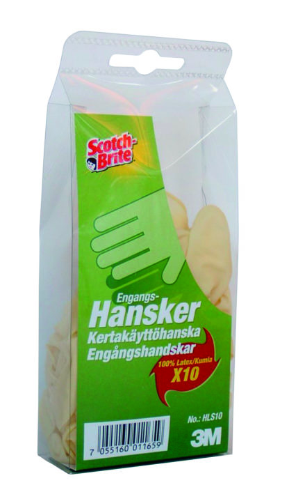 Käsine, Scotch-Brite, kertakäyttö, 1 pkt/10