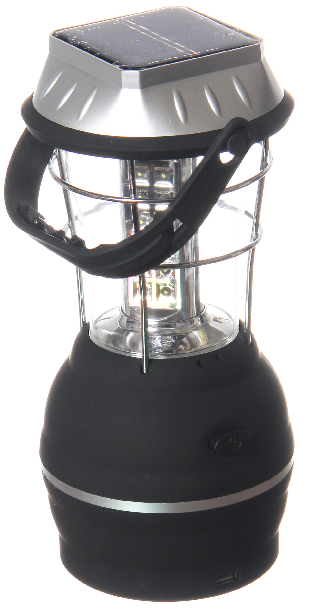 LED-lyhty, 36 lediä, akku, paristo, aurinkopaneeli, kahvadynamo, kännykänlataus