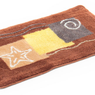 Kylpyhuonematto, 50x80, ruskea-harmaa