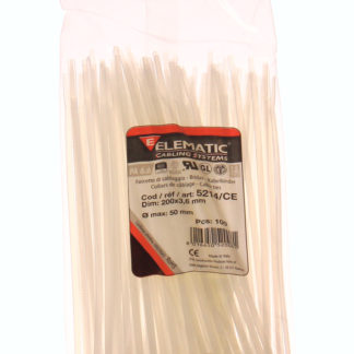 Nippuside, 200x3.6mm, valkoinen, 1 pss/100