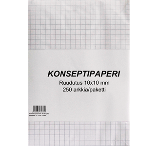 Konseptipaperi, A4, 10x10, ruudut, 1 pkt/250