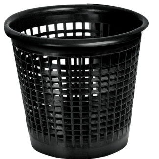 Paperikori, 12.5 l, lävistetyt reunat, musta