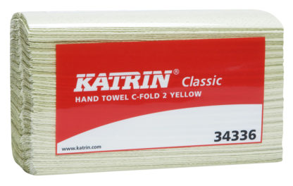 Käsipyyhe, Katrin Classic, C-taitto 2, keltainen, 1 säk/16