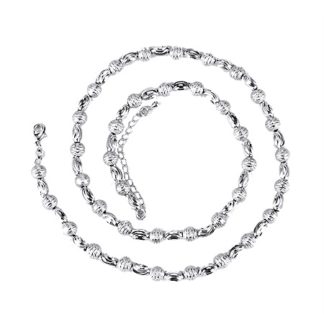 Naisten kaulariipus, Valkokullattu helmiketju