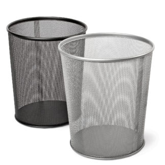 Roskakori, metalliverkollinen, musta