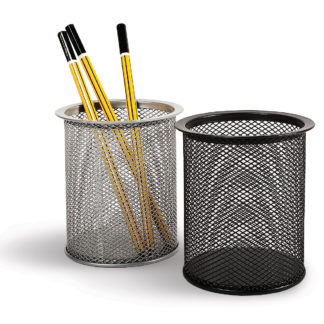 Kynäteline, metalliverkollinen, musta