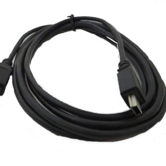 USB-jatkokaapeli, miniUSB-A-uros/miniUSB-B-uros, 2m, musta