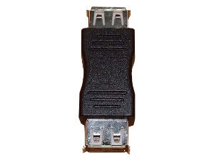 USB-sukupuolenvaihtaja, 2xUSB A-naaras, musta