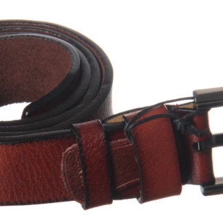 Miesten nahkavyö, ruskea, 115 cm