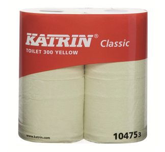 WC-Paperi, Katrin Toilet 300, keltainen, 1 säk/40